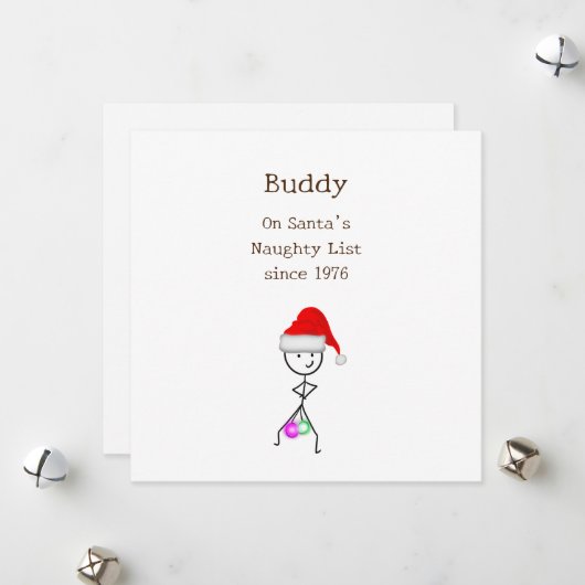 Sinterklaas Stoute Lijst Feestdagenkaart (Voorkant / Achterkant in situ)