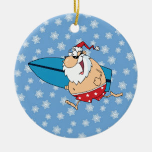 Sinterklaas Surfen Keramisch Ornament