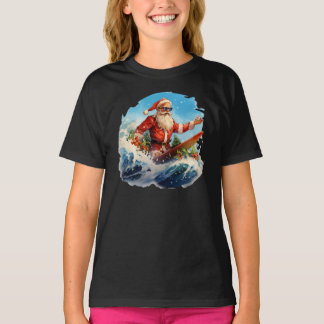 Sinterklaas Surfen Shredding Waves Meisjes T-shirt