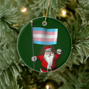Sinterklaas ter ondersteuning van de transgenderge keramisch ornament