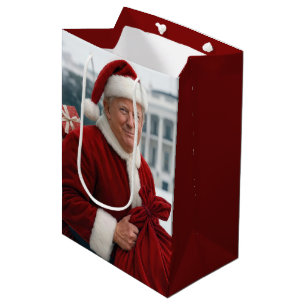 Sinterklaas Trump met rode geschenkzak Medium Cadeauzakje