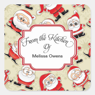 Sinterklaas Uit de keuken van het bakken van Stick Vierkante Sticker