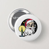 Sinterklaas van kaarslicht ronde button 5,7 cm (Voorkant /achterkant)