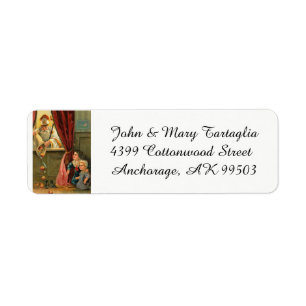 Sinterklaas van Myra met kinderen Etiket