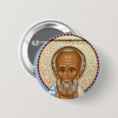 Sinterklaas van Myra Ronde Button 5,7 Cm (Voorkant /achterkant)