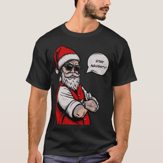 Sinterklaas verblijf stout grappig kerst t-shirt (Voorkant)