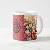 Sinterklaas verspreidt kerstvreugde extra grote beker (Voorkant rechts)