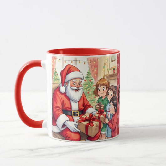 Sinterklaas verspreidt kerstvreugde mok (Links)