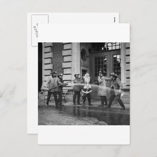 Sinterklaas verwijderen, jaren 20 feestdagenkaart (Voorkant / Achterkant)