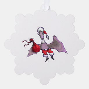 Sinterklaas Vleermuis sneeuwvlok papier ornament Kaart