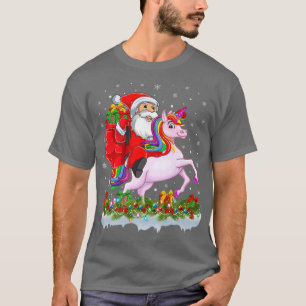 Sinterklaas voor de kerstman met verlichting Unico T-shirt