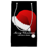 Sinterklaas voor kerstmis met cadeaus klein cadeauzakje (Voorkant)