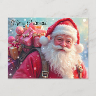 Sinterklaas voor prettige kerst briefkaart