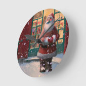 Sinterklaas voor Speelgoed AI Art Ronde Klok (Hoek)