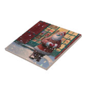 Sinterklaas voor Speelgoed AI Art Tegeltje (Zijkant)