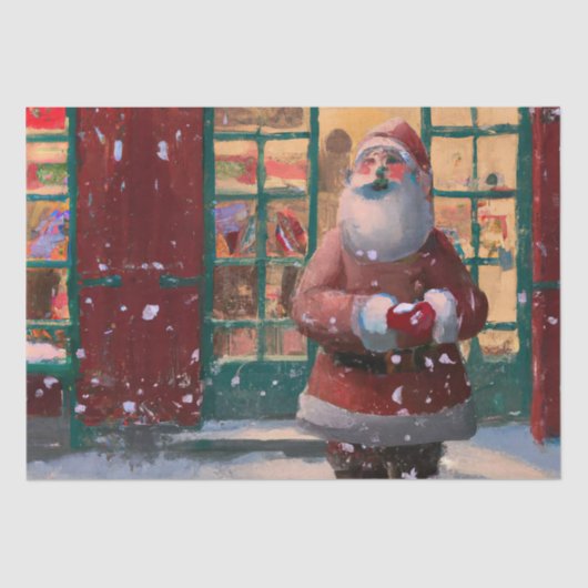 Sinterklaas voor Speelgoed AI Art Tissuepapier (Voorkant)