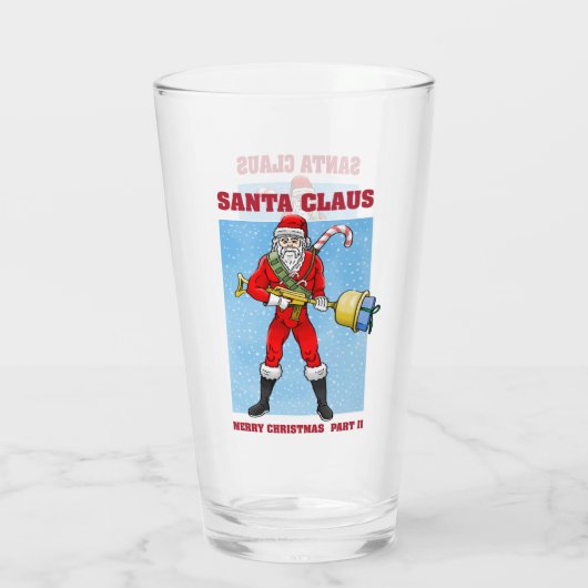 Sinterklaas Vrolijk Kerstfeest Deel 2 Glas (Achterkant)