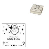 Sinterklaas Vrolijk Kerstfeest, Paar Label Rubberstempel (Gestempeld)