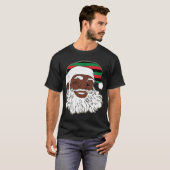 Sinterklaas Winking Kerstmis Pan African Flag Pet T-shirt (Voorkant volledig)