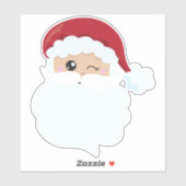 Sinterklaas, Winking Santa, Santa Hat, Kerstmis Sticker (Vel)