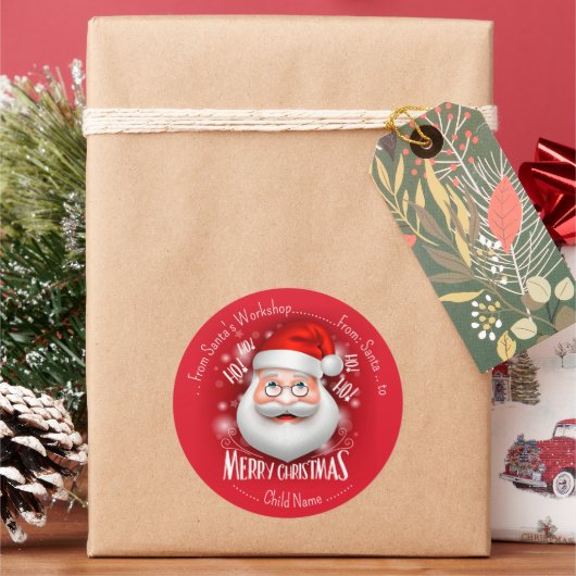 Sinterklaas Workshop Vrolijk Kerstfeest Ronde Sticker (Feestdagen)