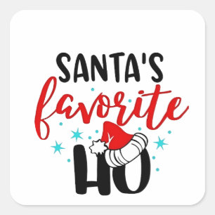 Sinterklaas zijn favoriete grappige kerst Kerstmis Vierkante Sticker
