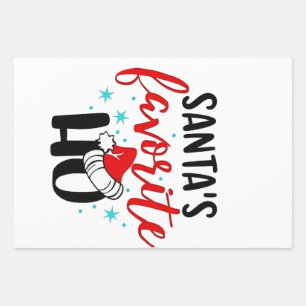 Sinterklaas zijn favoriete grappige kerst Xmas Inpakpapier Vel