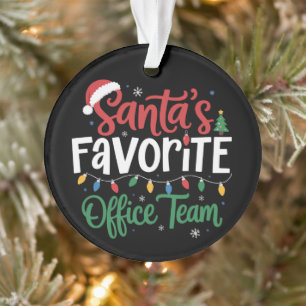 Sinterklaas zijn favoriete kantoor team kerst grap ornament