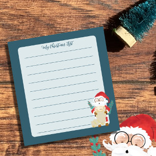 Sinterklaas zijn lijst bekijken Blue Holiday Notit Notitieblok