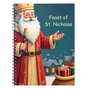 Sinterklaasdag Glimlachen en Warme Wensen Notitieboek