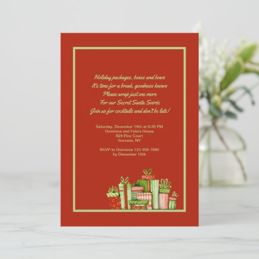 Sinterklaasfeest Uitnodiging (Staand voorkant)