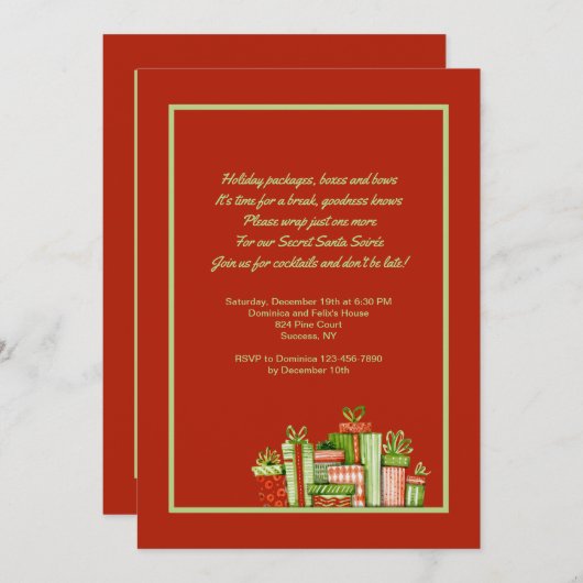 Sinterklaasfeest Uitnodiging (Voorkant / Achterkant)