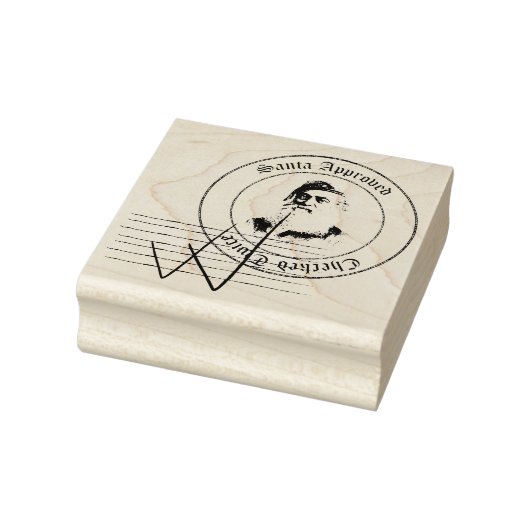 Sinterklaasstempel van goedkeuring tweemaal gecont 	rubberstempel (Stempel)