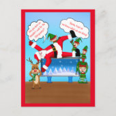 Sinterklare kerstbegeleiders feestdagenkaart (Voorkant)