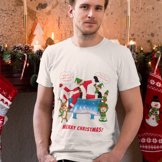 Sinterklare kerstchiropractor, Santa & Elves Clien T-shirt