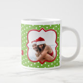 Sinterklare kerstfoto-monogram voor Kerstmis Extra Grote Beker (Rechts)