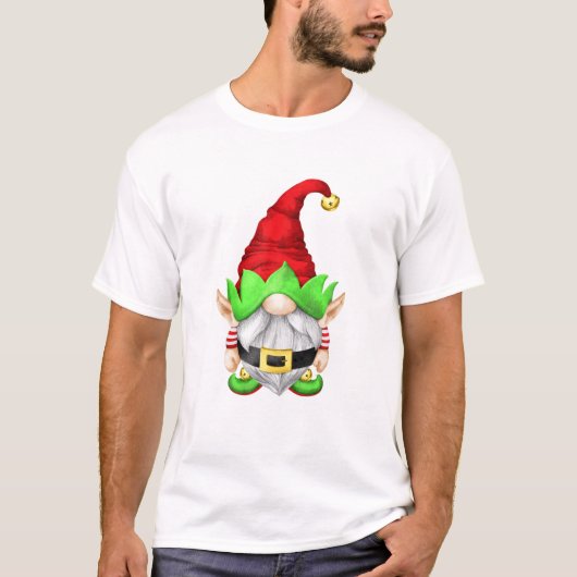 Sinterklare kerstman met Kerstmis en Elf-oren met  T-shirt (Voorkant)