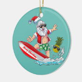 Sinterklare kerstmis in kerstmis keramisch ornament (Links)