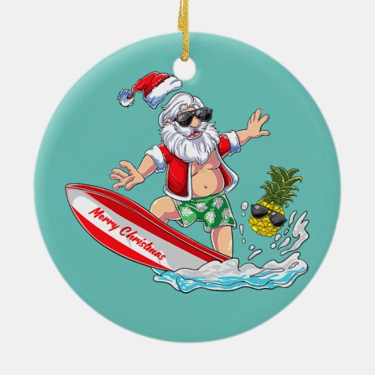 Sinterklare kerstmis in kerstmis keramisch ornament (Achterkant)