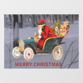 sinterklare moderne sneeuwscène 11x8 vinyl raamsticker (Vel)