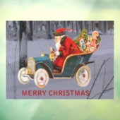 sinterklare moderne sneeuwscène 11x8 vinyl raamsticker (Vel 3)