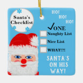 Sinterklare Naughty-lijstnaam Keramisch Ornament (Voorkant)