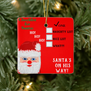 Sinterklare Naughty-lijstnaam Keramisch Ornament