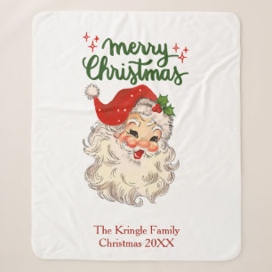 Sinterklasfamilie met prettige kerstdagen  sherpa deken
