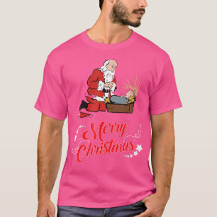 Sinterkletsen en bidden in de voeten van Jezus T-shirt