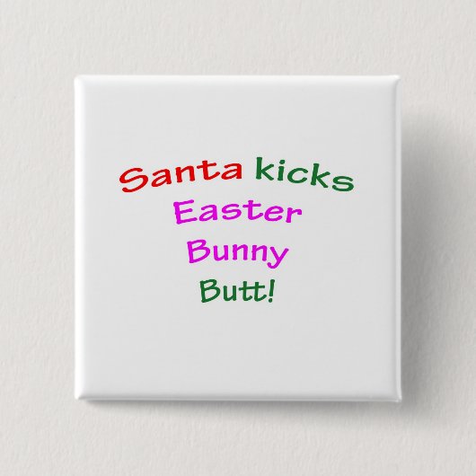 Sinterkletsen paashaas. vierkante button 5,1 cm (Voorkant)