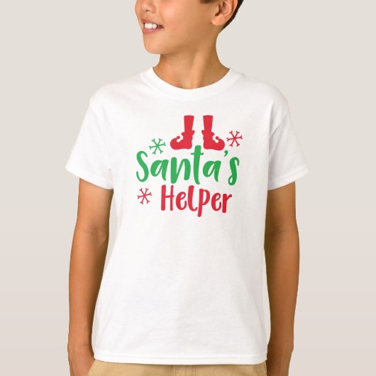 Sinterkletter, Elf Shoes, Snowflakes, Kerstmis T-shirt (Voorkant)