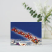 Sinterklon zijn sleigh feestdagenkaart (Staand voorkant)