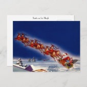 Sinterklon zijn sleigh feestdagenkaart (Voorkant / Achterkant)