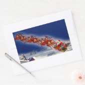 Sinterklon zijn sleigh rechthoekige sticker (Envelop)